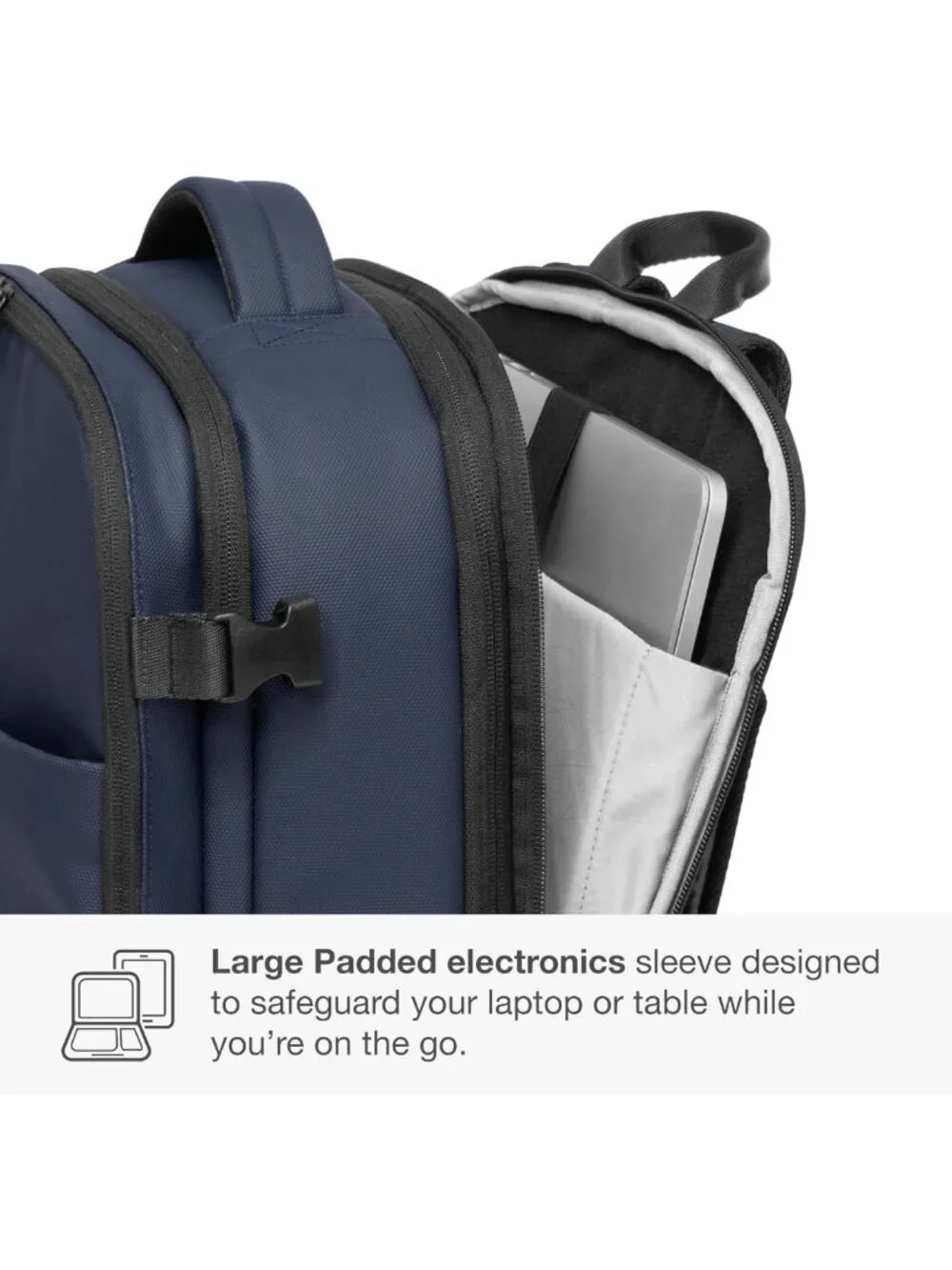 Expandable 27L Backpack for Travel, Work, Office, Camping & Fishing - Blue